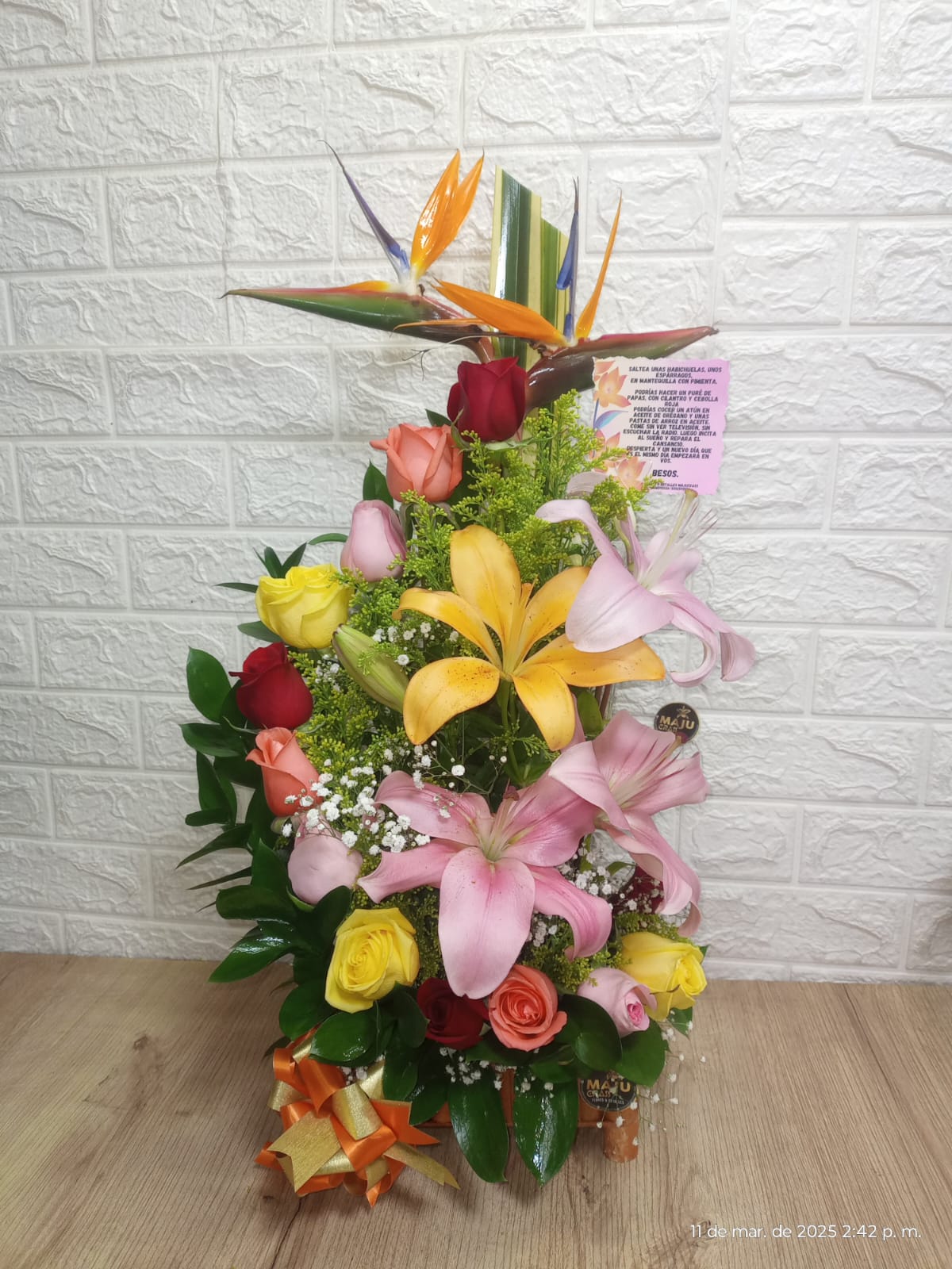 Arreglo floral amantera