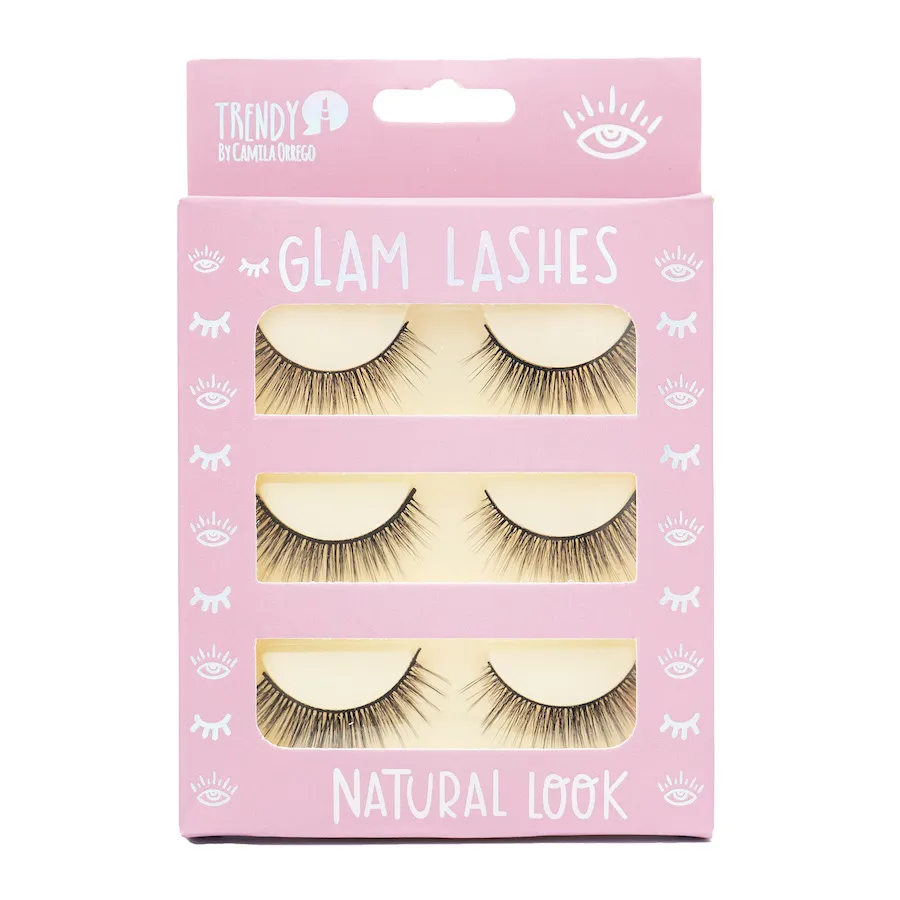 Pestañas Postizas Trendy Glam Lashes - Natural Look (3 Pares)