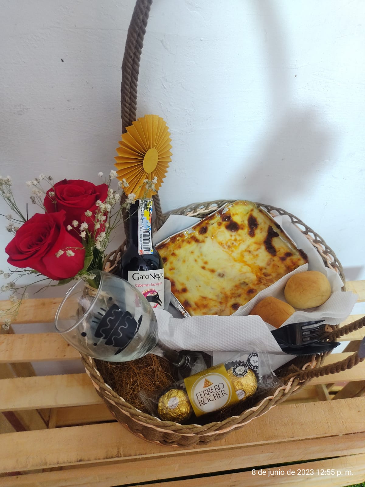 Cesta  Gourmet con Lasagna.