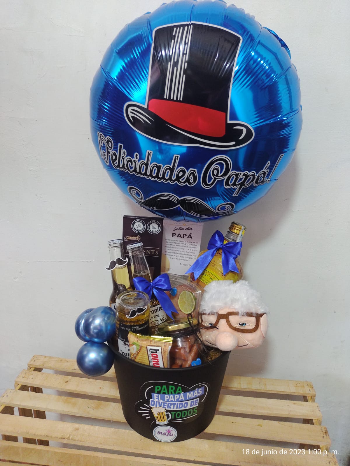 Cesta Regalo para Papá 'El Más Divertido' con Cervezas y Snacks