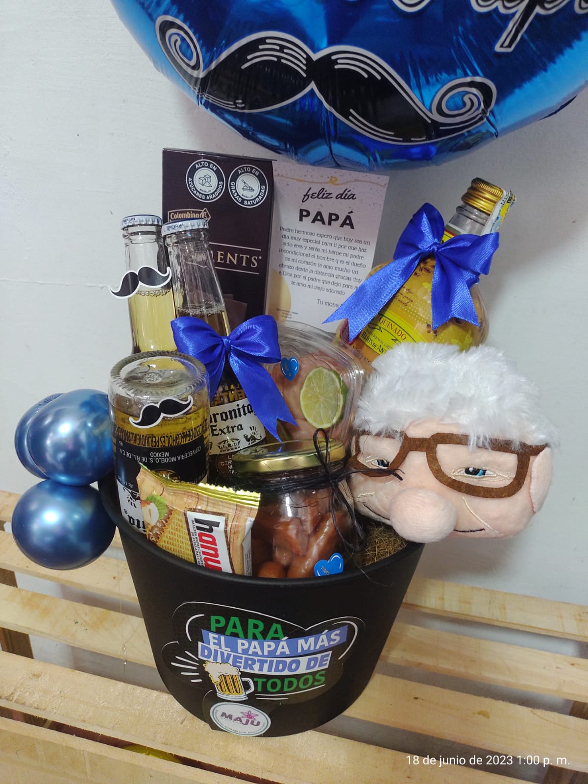 Cesta Regalo para Papá 'El Más Divertido' con Cervezas y Snacks