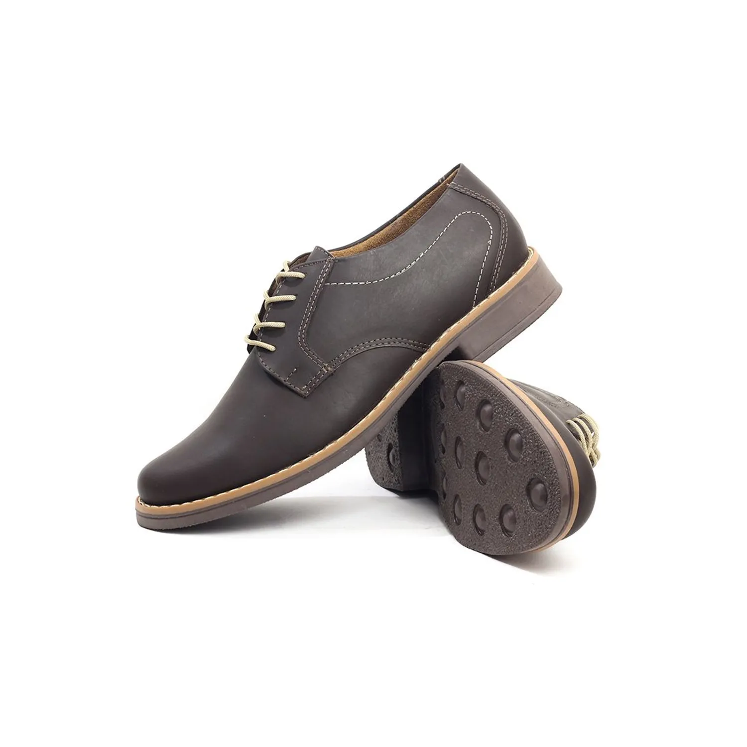 Zapatos Casuales de Cuero Marrón para Hombre