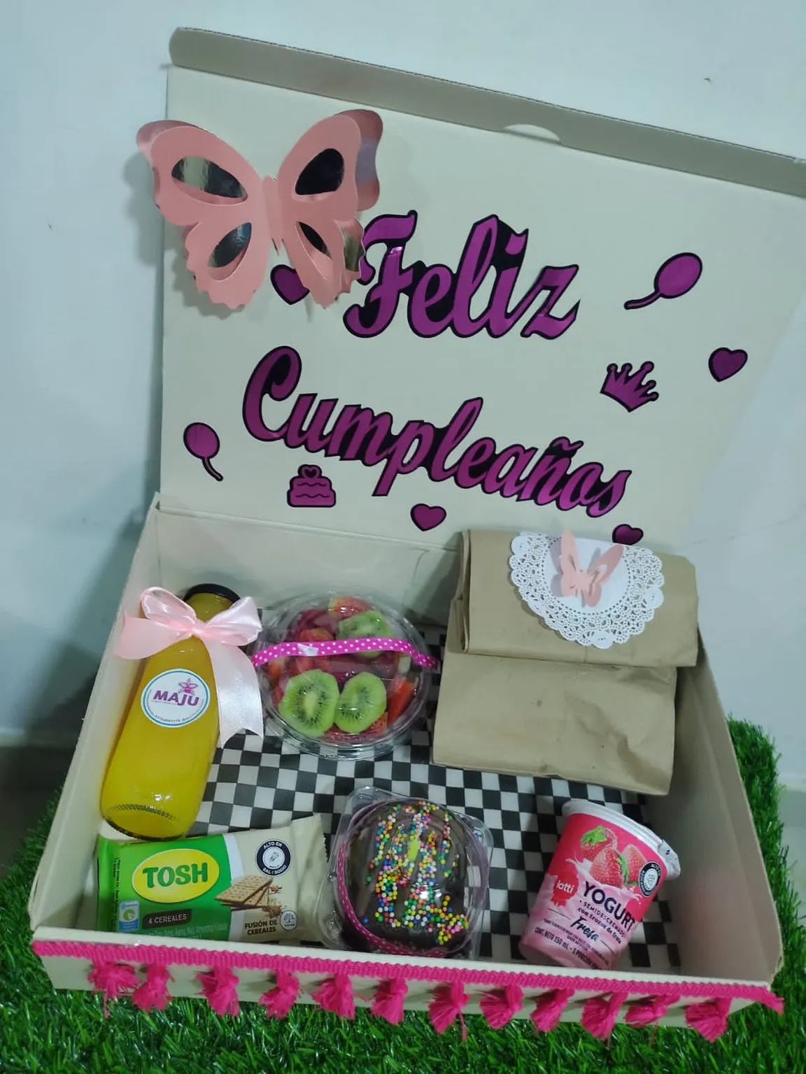 Box satisfacción feliz