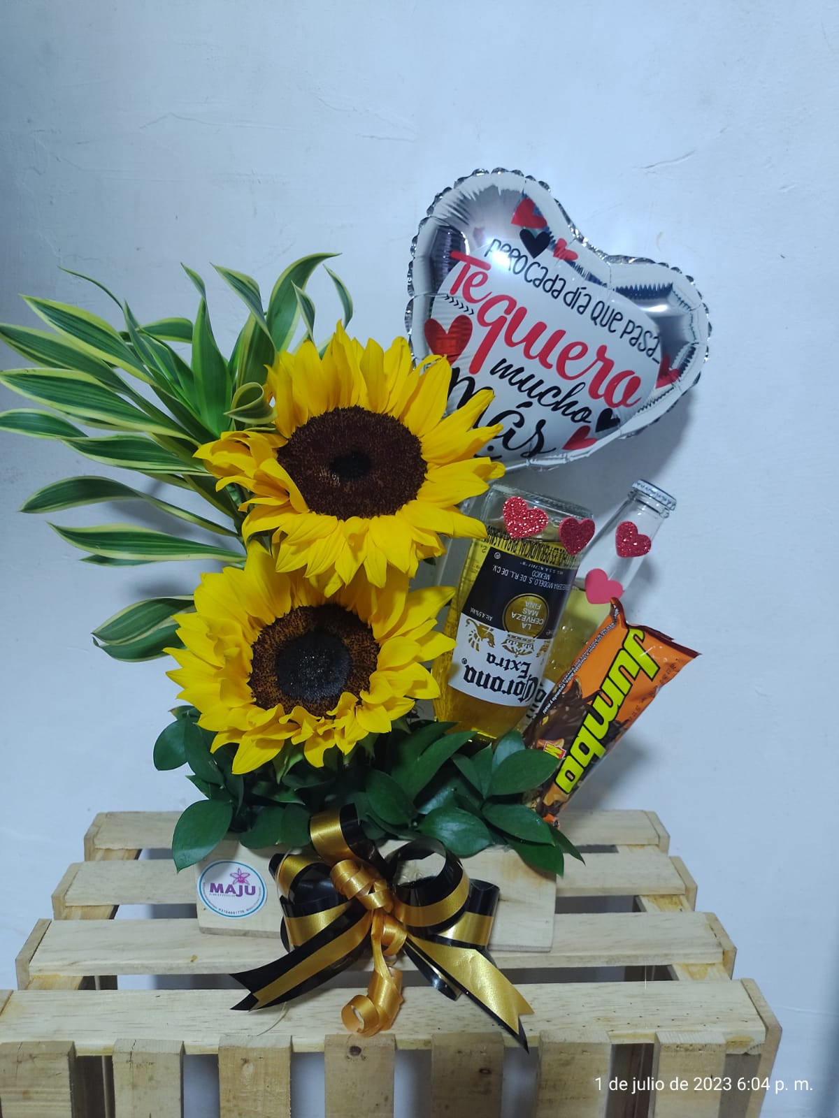 Arreglo Romántico de Girasoles