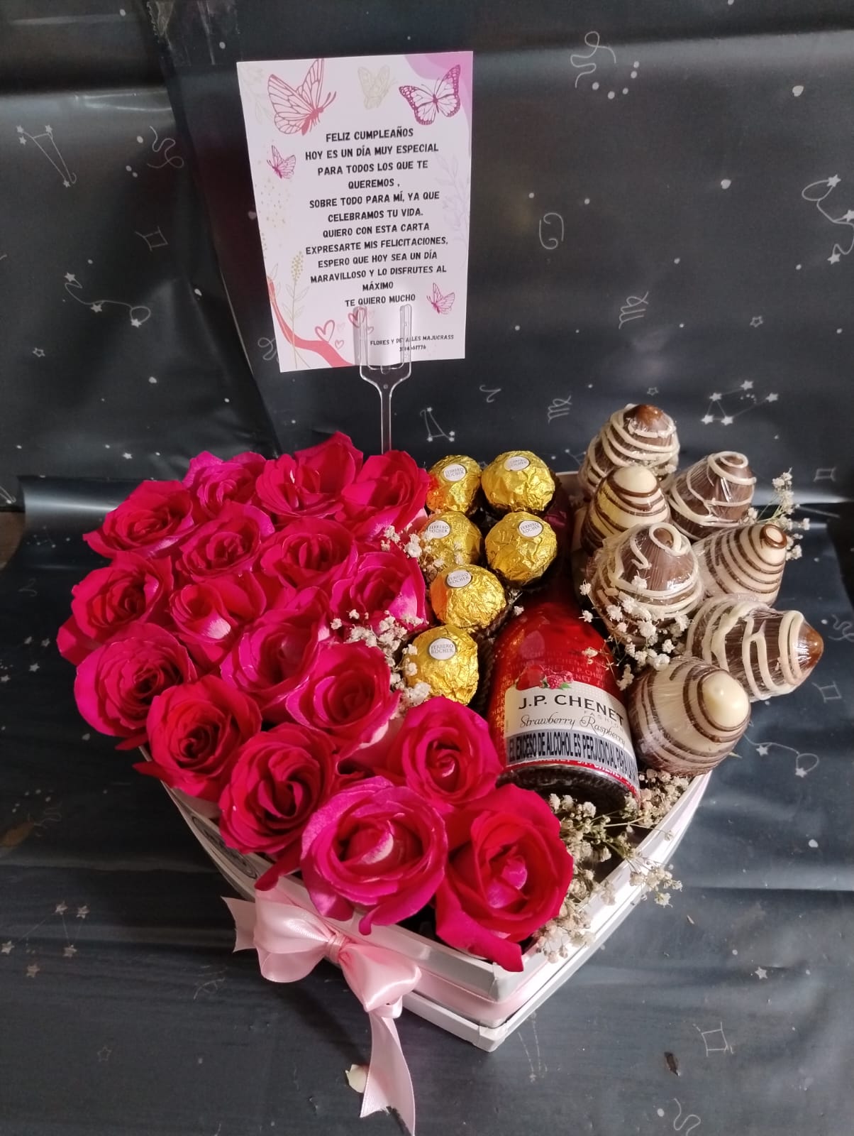 Corazon y fresas