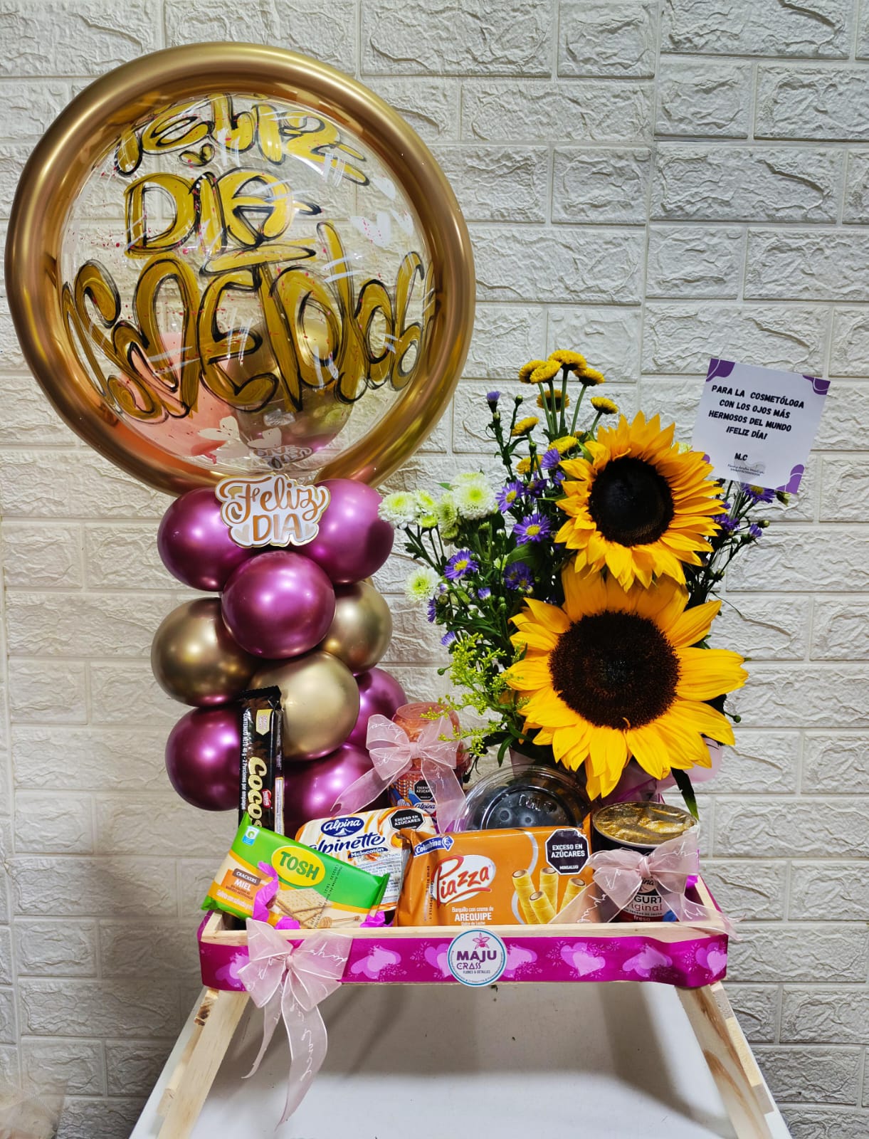 Desayuno Sorpresa Feliz Día con Girasoles