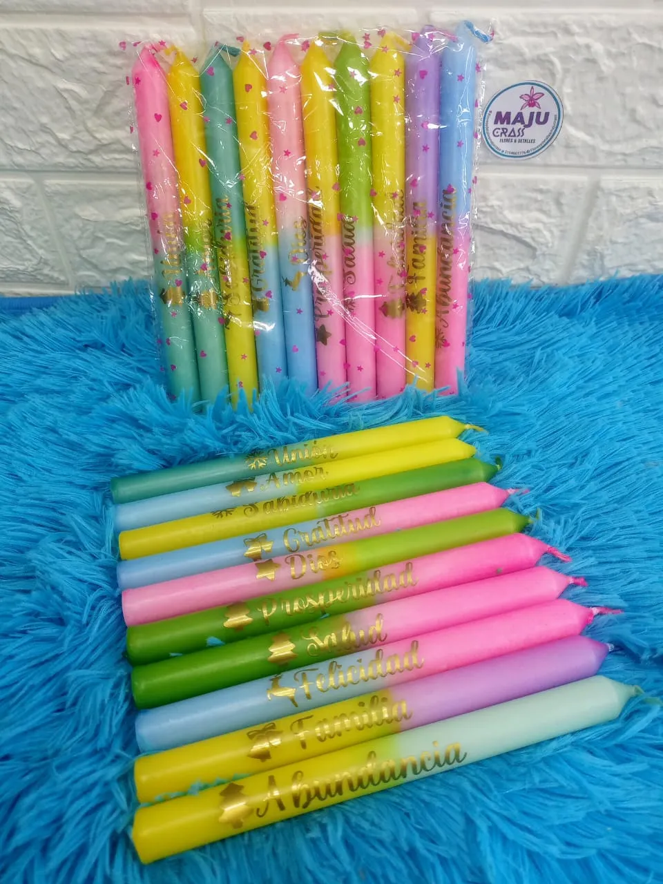 Set de 10 Velas de Intención degrade