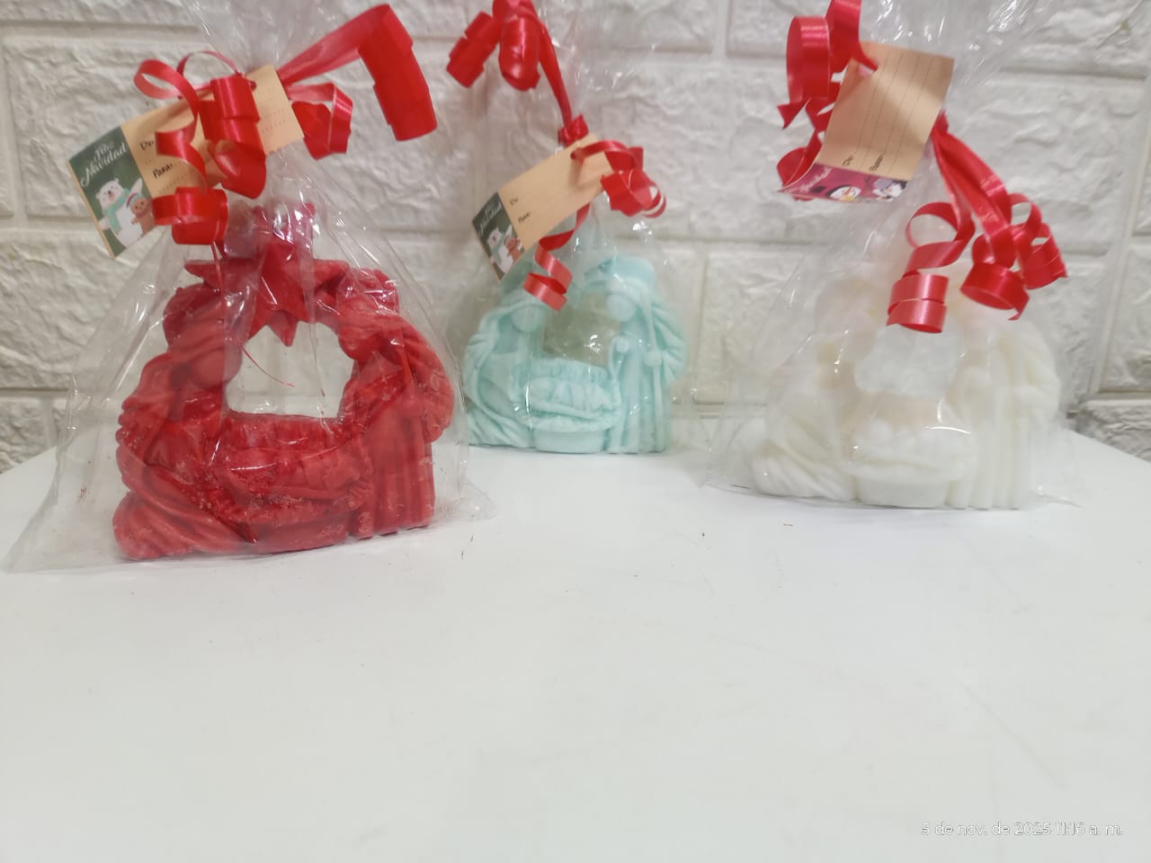  Velas Navideñas Artesanales bienvenido niño Dios 