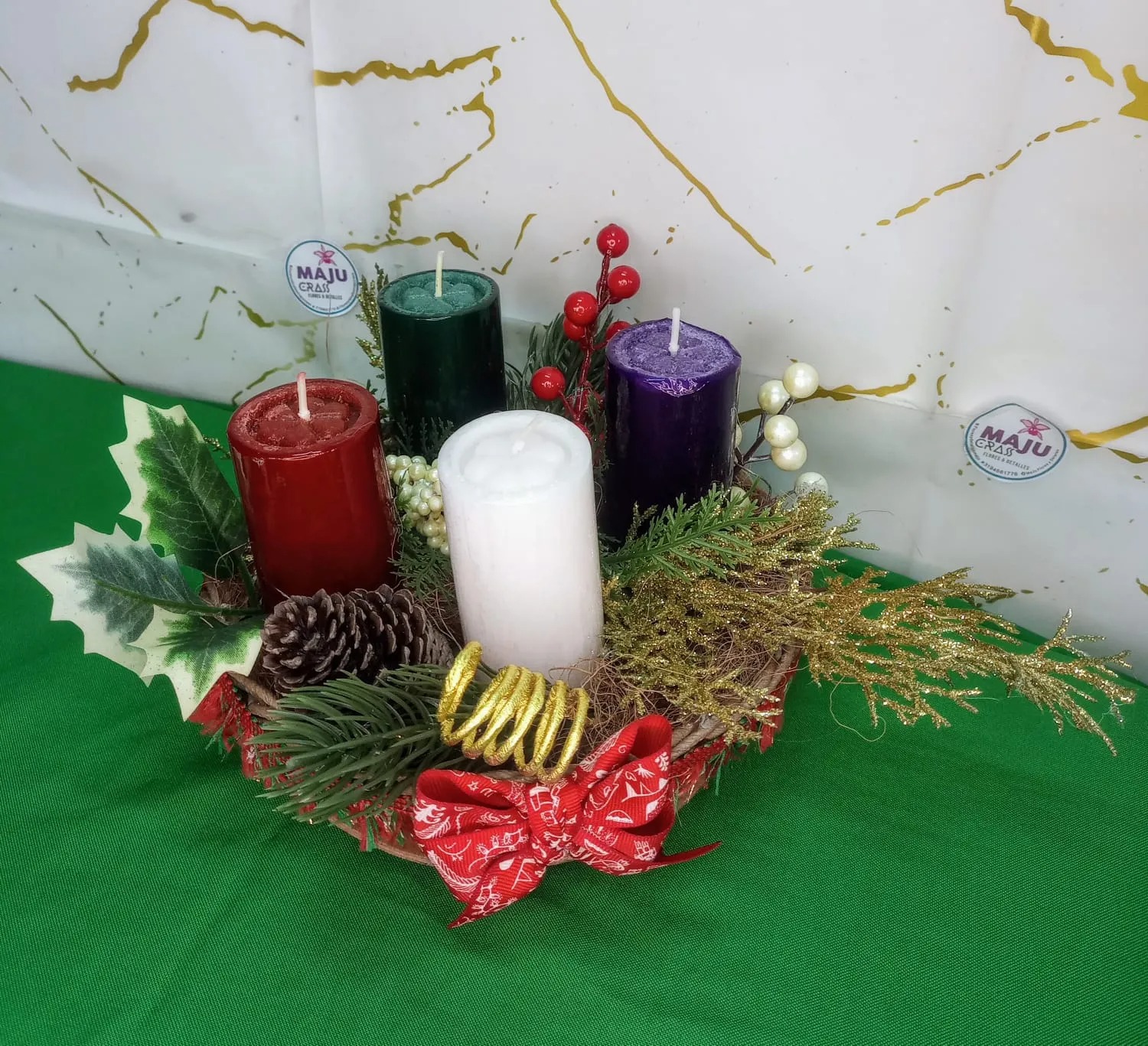 Corona de Adviento Navideña Tradicional