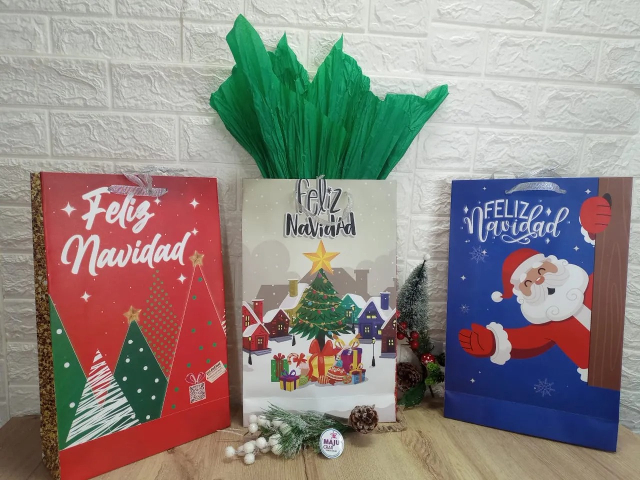 Bolsas de Regalo Navideñas Decoradas