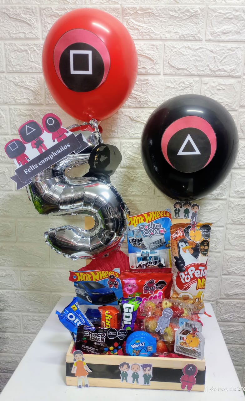 AnchetQ Cumpleaños Squid Game y Hot Wheels