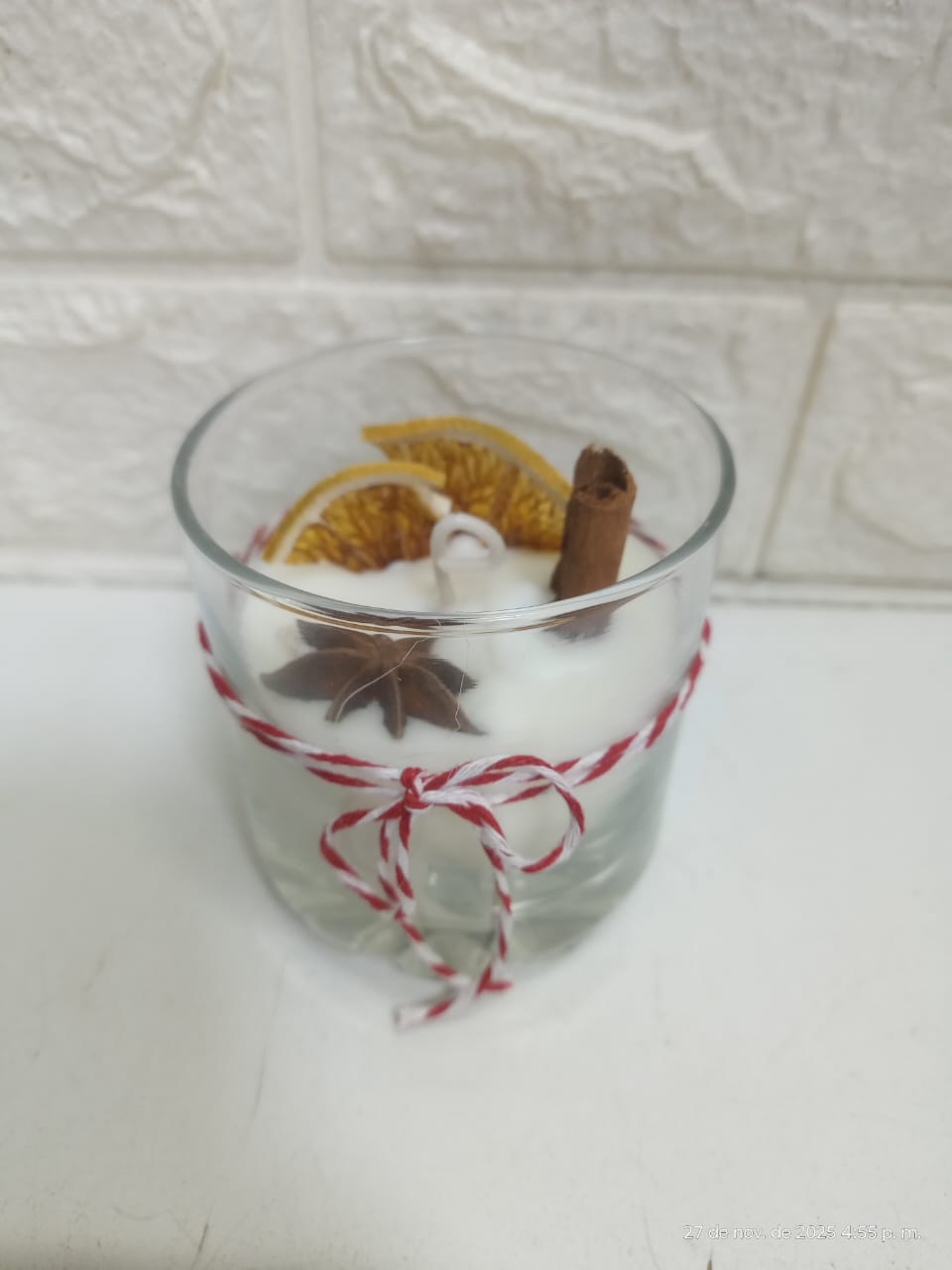 Vela Artesanal Aromática Cítricos y Especias