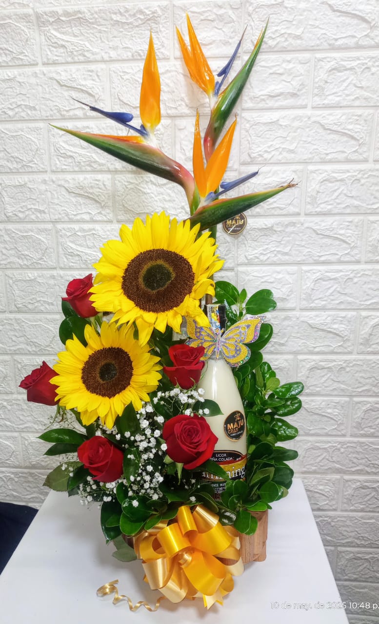 Flores y piña colada