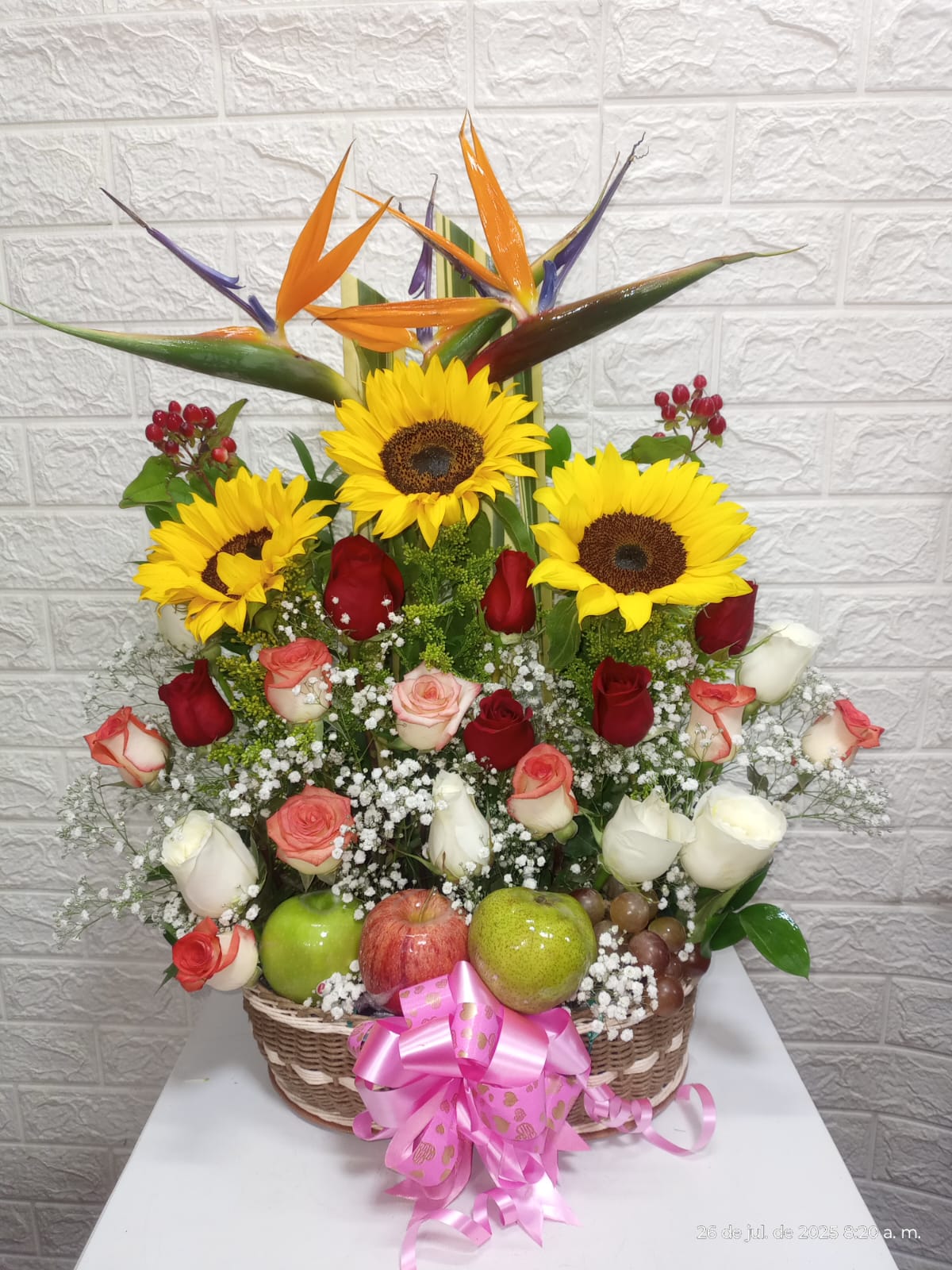 Cesta  mimbre resplandor