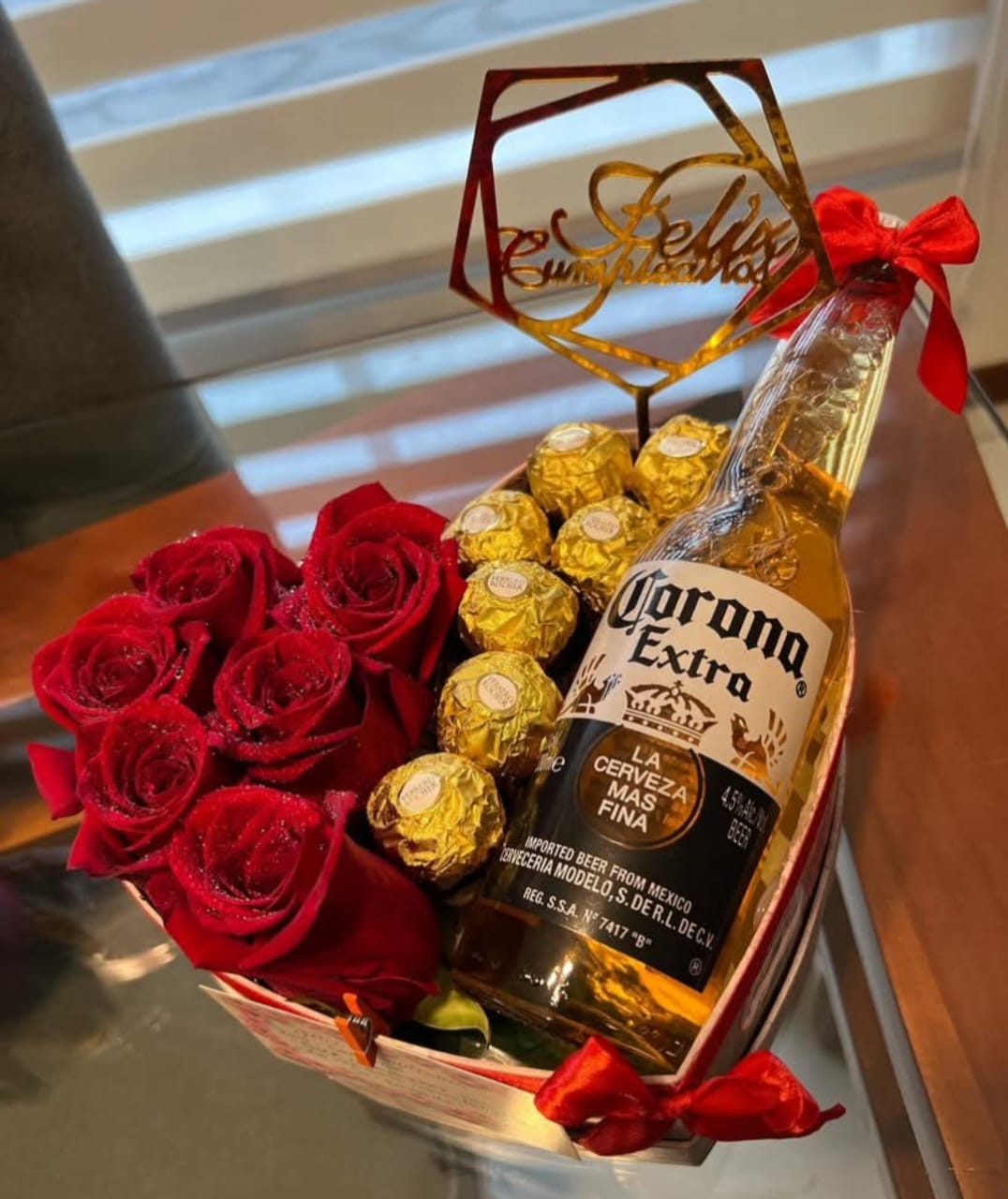 Corazon floral masculino