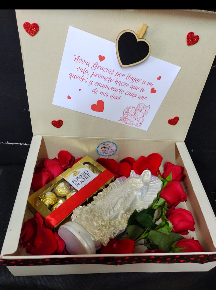 Caja Romántica con imagen de fe