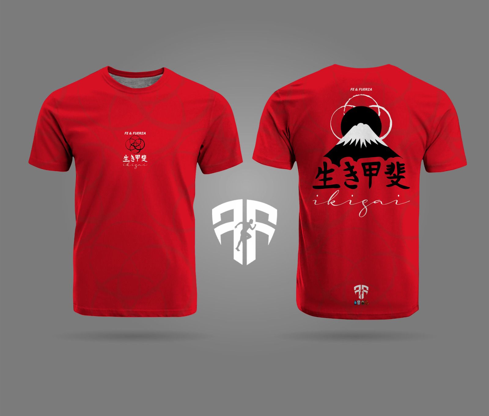 Camiseta Ikigai Monte Fuji Roja